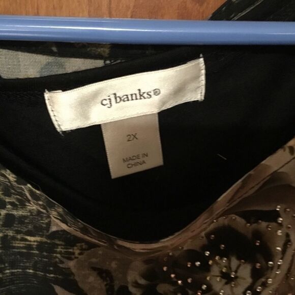 CJ Banks Brand Women’s Sz 2X 2Pc Blouse - Picture 5 of 9